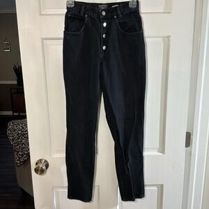 Vintage Ladies Palmetto’s Black Button Fly Jeans Size 7